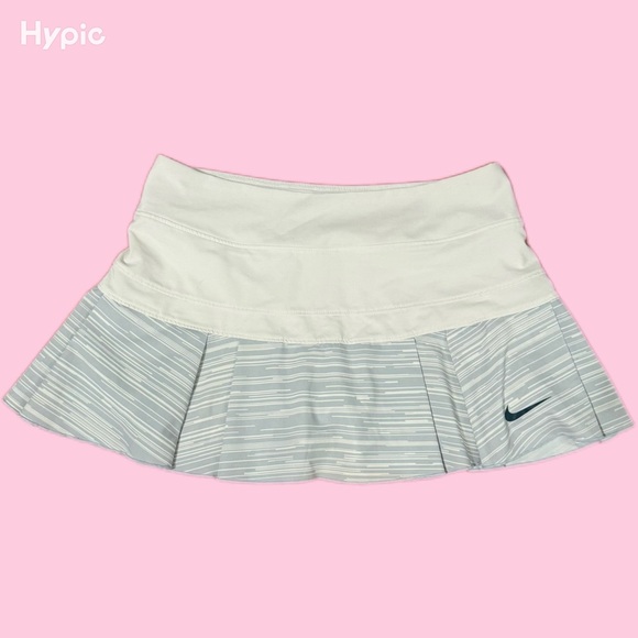 Nike White Cream Mini Tennis Skirt - Picture 1 of 7